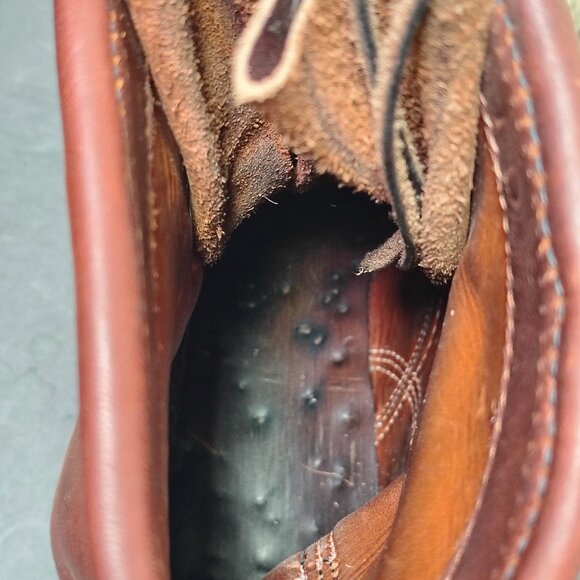 Whites Boots Mens Size 11 D Wedge Red Dog Roughout Leather Lace to Toe PNW Work - Picture 10 of 13